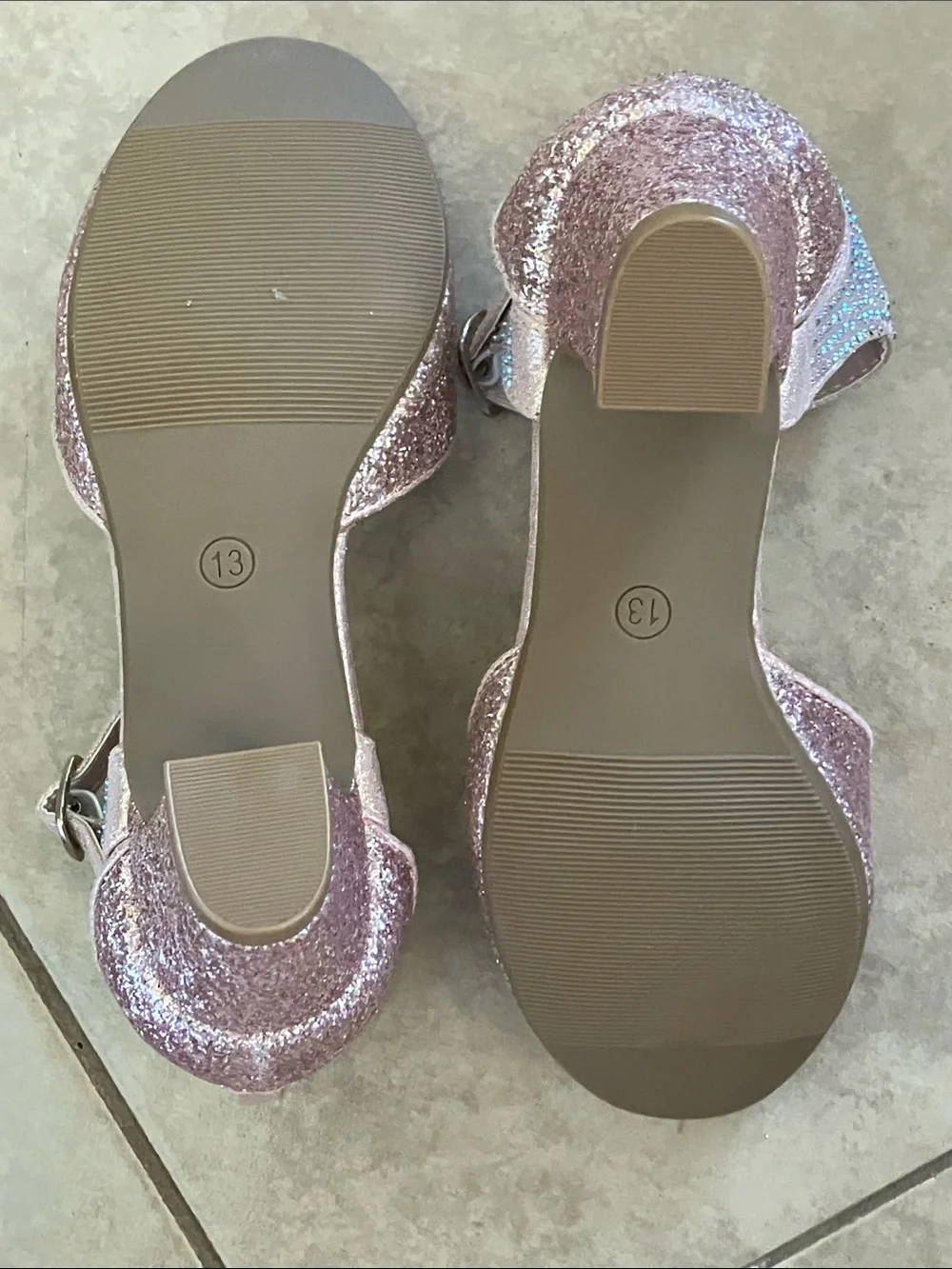 LAURMOSA Pink Glitter & Rhinestone Dress Shoes Size: 13